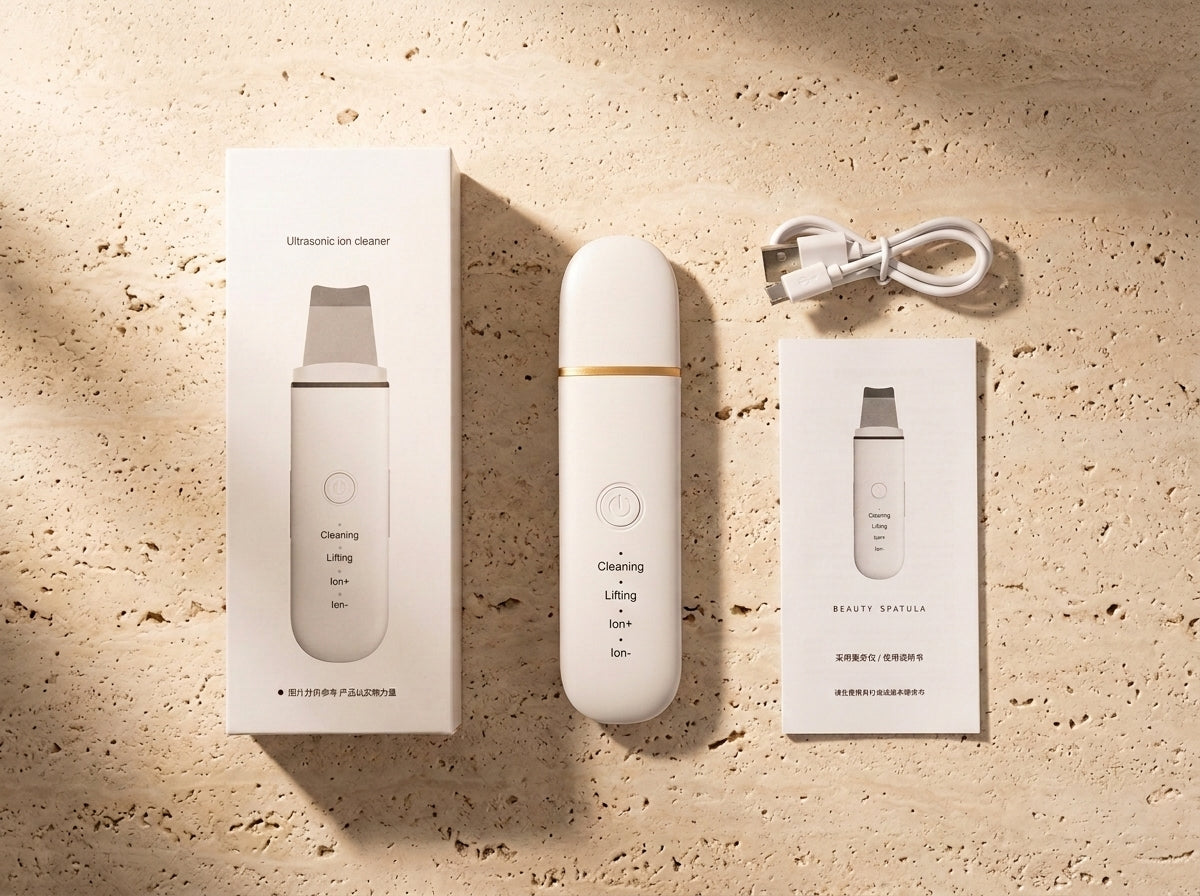 Khazify Aura™ | 4-in-1 Ultrasonic Skin Scrubber