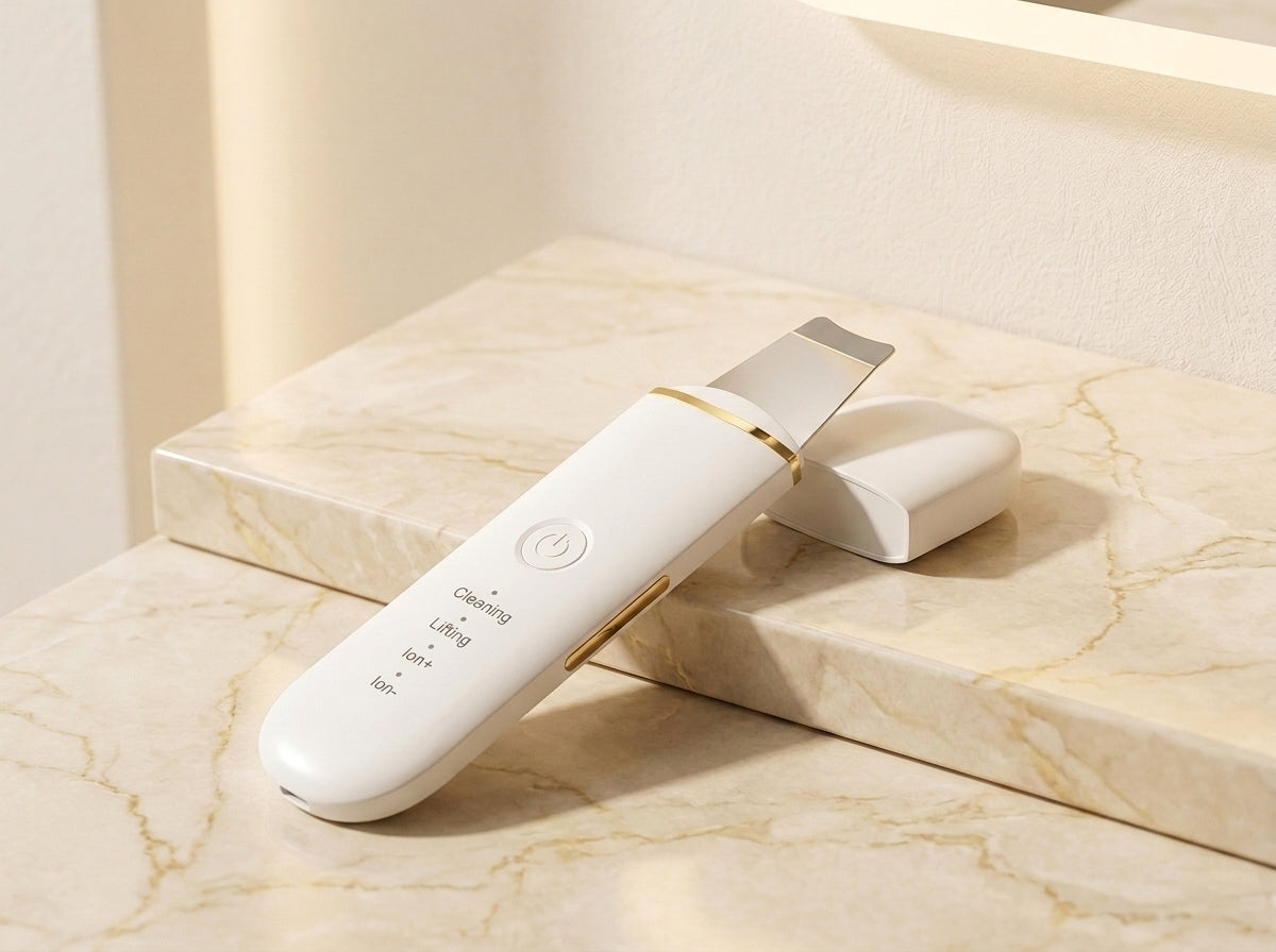Khazify Aura™ | 4-in-1 Ultrasonic Skin Scrubber