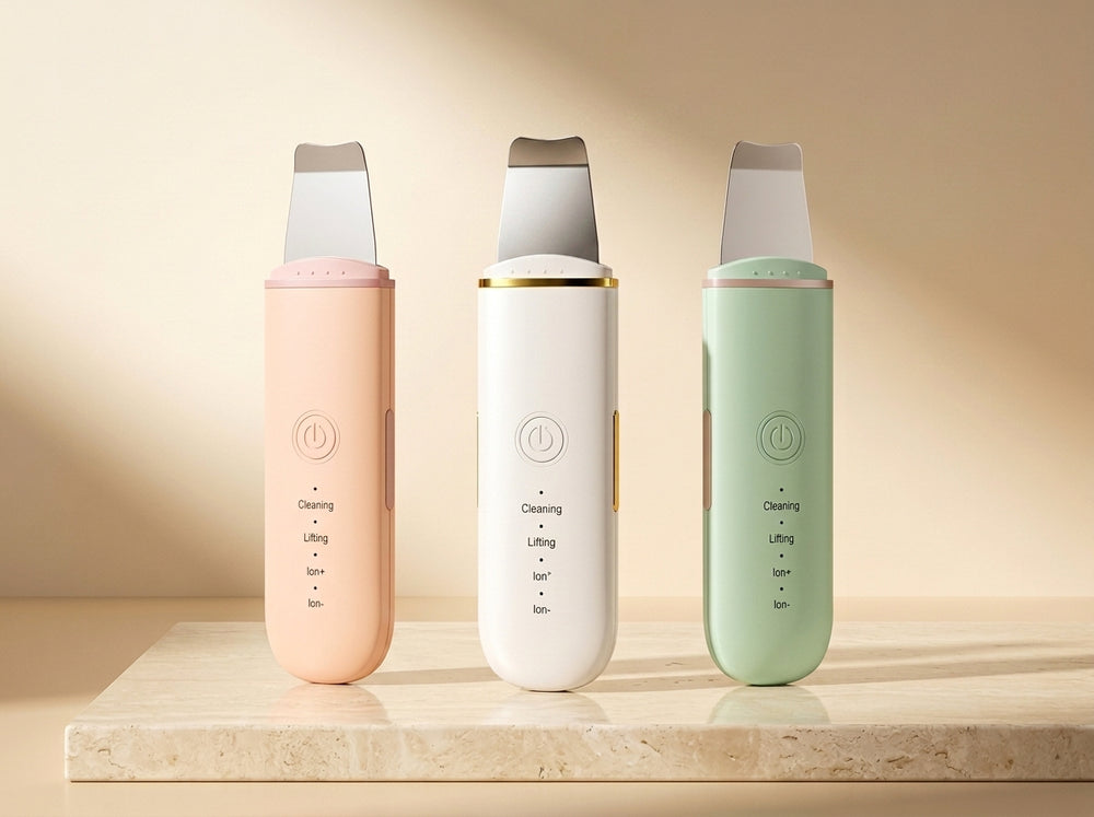 Khazify Aura™ | 4-in-1 Ultrasonic Skin Scrubber